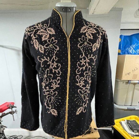 Antique Boutique Original Vintage Beaded Sweater - Rock the 80s! - Picture 10 of 14